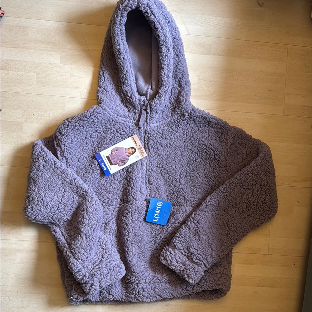 Cozy Purple Sherpa Hoodie